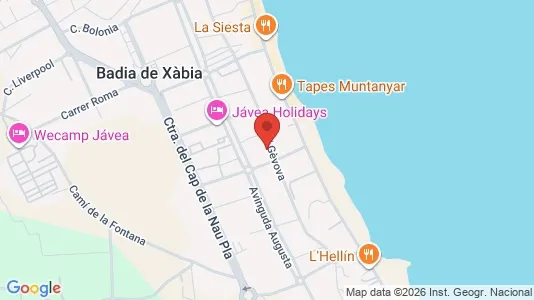 Apartments for rent i Jávea/Xàbia - kort over placeringen