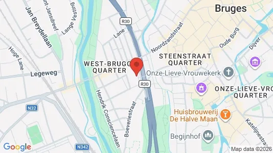 Apartments for rent i Brugge - kort over placeringen