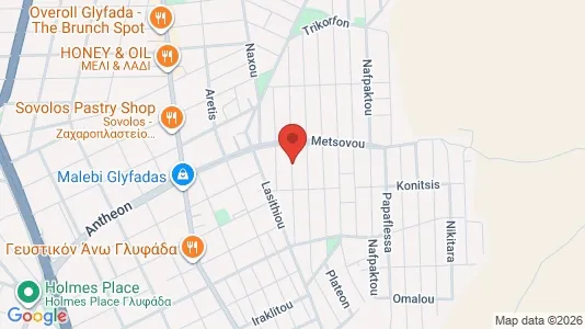 Apartments for rent i Glyfada - kort over placeringen