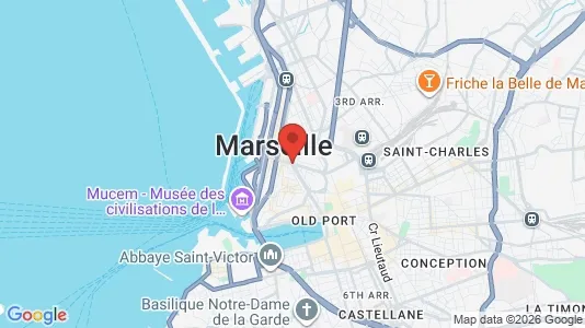 Apartments for rent i Marseille - kort over placeringen