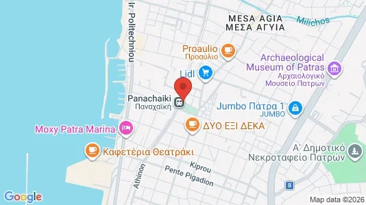 Apartments for rent i Patras - kort over placeringen