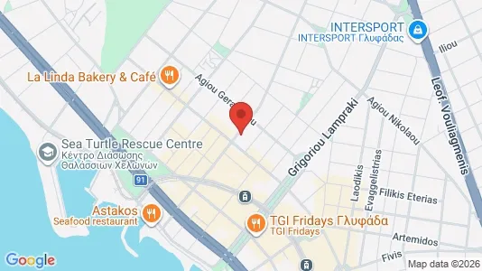 Apartments for rent i Glyfada - kort over placeringen