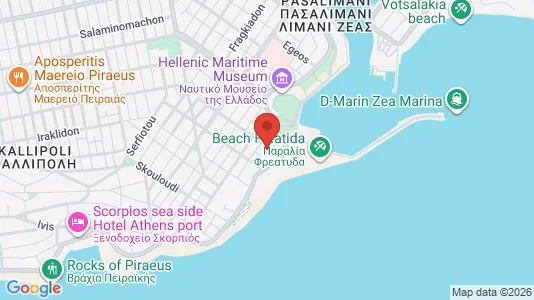Apartments for rent i Piraeus - kort over placeringen