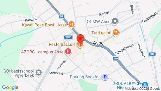 Apartments for rent i Asse - kort over placeringen