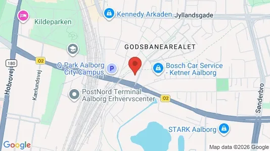 Apartments for rent i Aalborg Center - kort over placeringen