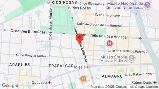 Apartments for rent i Madrid Chamberí - kort over placeringen