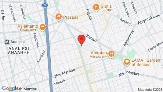 Apartments for rent i Thessaloniki - kort over placeringen