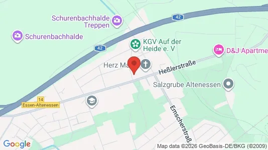 Apartments for rent i Essen - kort over placeringen