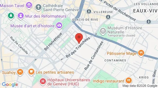 Apartments for rent i Geneva Plainpalais - kort over placeringen