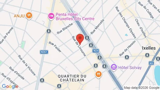Apartments for rent i Brussels Elsene - kort over placeringen