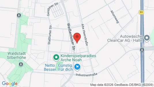 Apartments for rent i Halle (Saale) - kort over placeringen