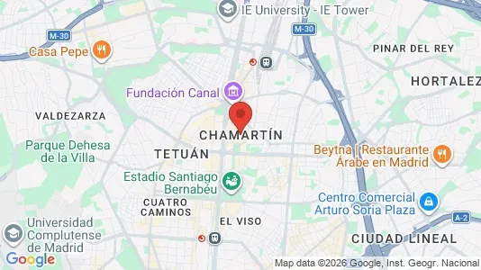 Apartments for rent i Madrid Chamartín - kort over placeringen