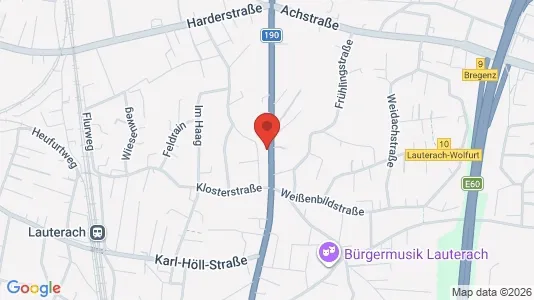 Apartments for rent i Lauterach - kort over placeringen