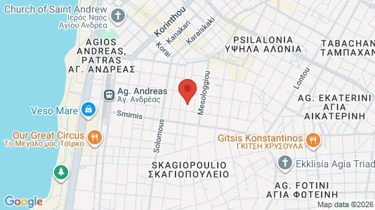 Apartments for rent i Patras - kort over placeringen
