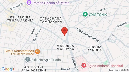 Apartments for rent i Patras - kort over placeringen
