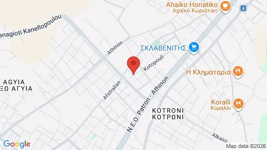 Apartments for rent i Patras - kort over placeringen