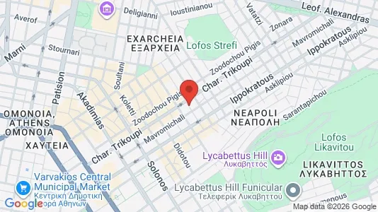Apartments for rent i Athens Exarchia - kort over placeringen