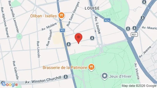 Apartments for rent i Brussels Elsene - kort over placeringen