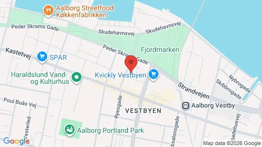 Apartments for rent i Aalborg Center - kort over placeringen