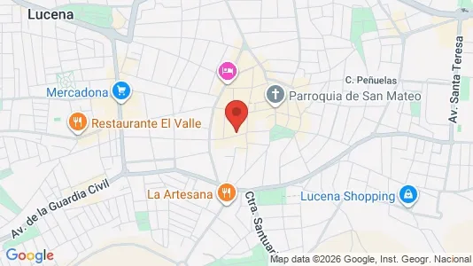 Apartments for rent i Lucena - kort over placeringen
