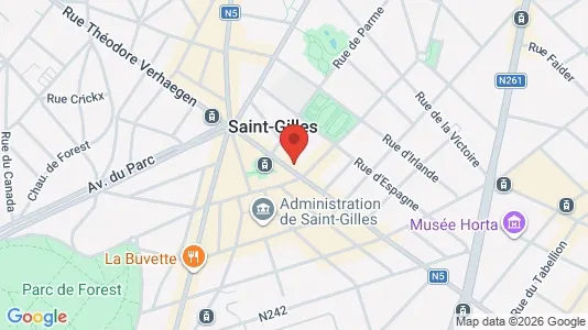 Apartments for rent i Brussels Sint-Gillis - kort over placeringen