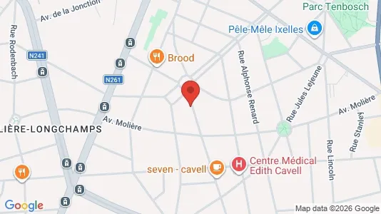 Apartments for rent i Brussels Elsene - kort over placeringen