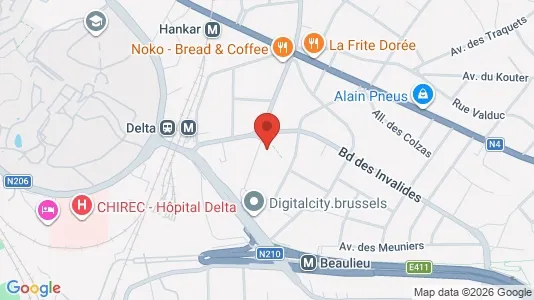 Apartments for rent i Brussels Oudergem - kort over placeringen