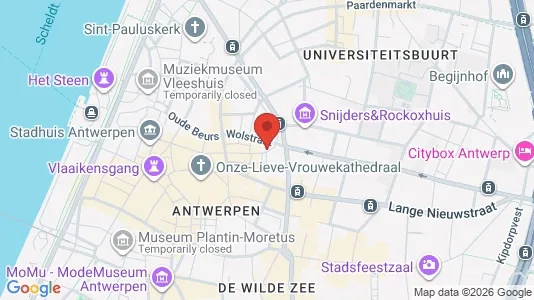 Apartments for rent i Stad Antwerp - kort over placeringen