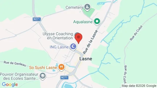 Apartments for rent i Lasne - kort over placeringen