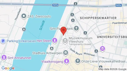 Apartments for rent i Stad Antwerp - kort over placeringen