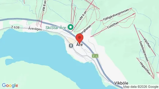 Houses for rent i Åre - kort over placeringen