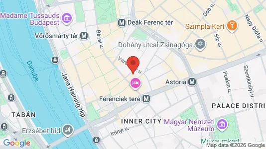 Apartments for rent i Budapest Belváros-Lipótváros - kort over placeringen