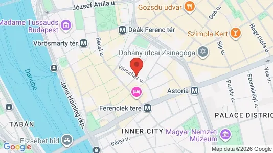 Apartments for rent i Budapest Belváros-Lipótváros - kort over placeringen