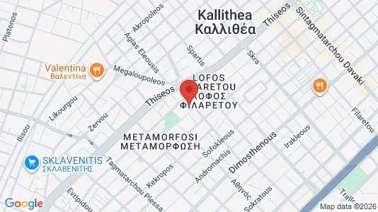 Apartments for rent i Kallithea - kort over placeringen