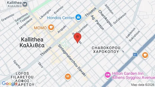 Apartments for rent i Kallithea - kort over placeringen