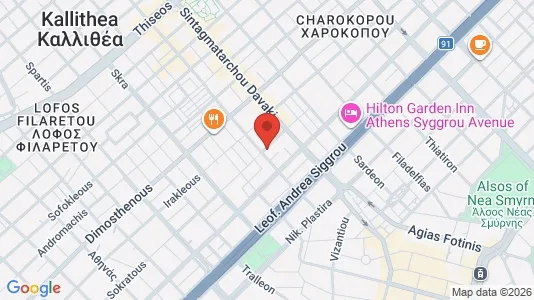 Apartments for rent i Kallithea - kort over placeringen