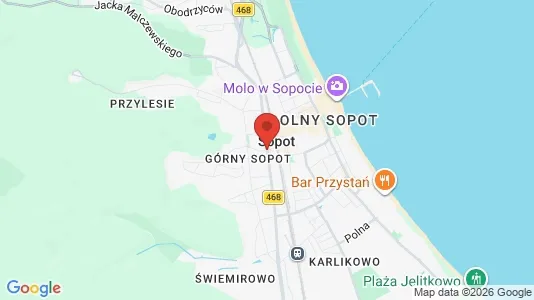 Houses for rent i Sopot - kort over placeringen
