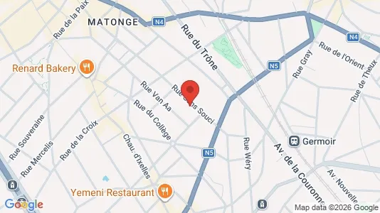 Apartments for rent i Brussels Elsene - kort over placeringen