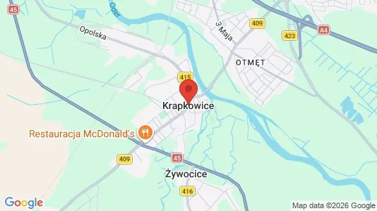Apartments for rent i Krapkowicki - kort over placeringen