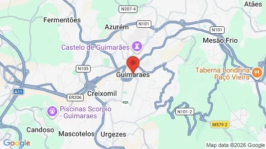 Apartments for rent i Guimarães - kort over placeringen