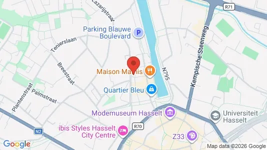 Apartments for rent i Hasselt - kort over placeringen