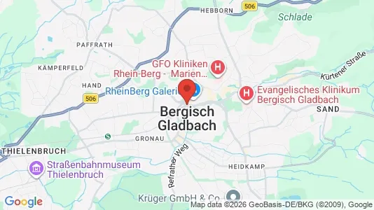 Apartments for rent i Rheinisch-Bergischer Kreis - kort over placeringen