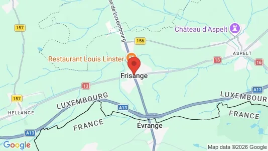 Apartments for rent i Frisange - kort over placeringen