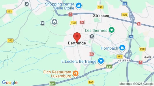 Apartments for rent i Bertrange - kort over placeringen