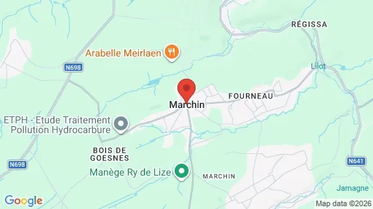 Apartments for rent i Marchin - kort over placeringen