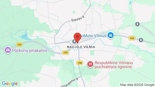 Apartments for rent i Vilnius Naujoji Vilnia - kort over placeringen