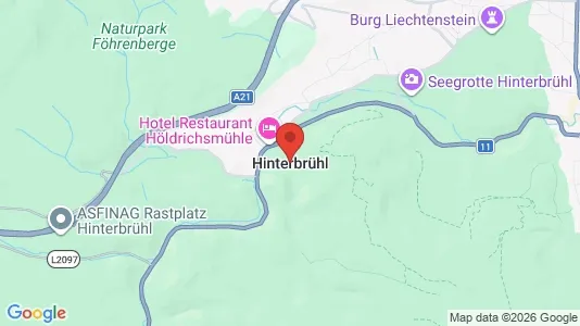 Apartments for rent i Hinterbrühl - kort over placeringen