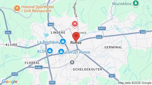 Apartments for rent i Ronse - kort over placeringen