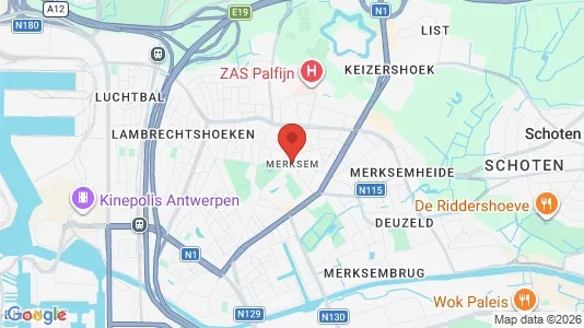 Apartments for rent i Antwerp Merksem - kort over placeringen