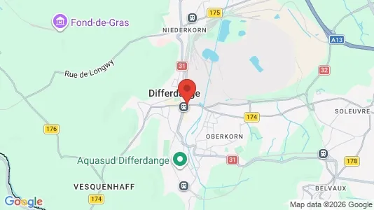 Apartments for rent i Differdange - kort over placeringen